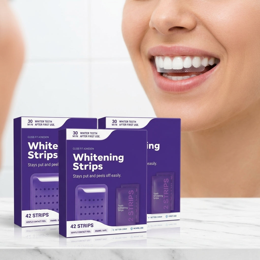 Smile White Roxa 10 Fita Clareador Branqueador Dental 5sache