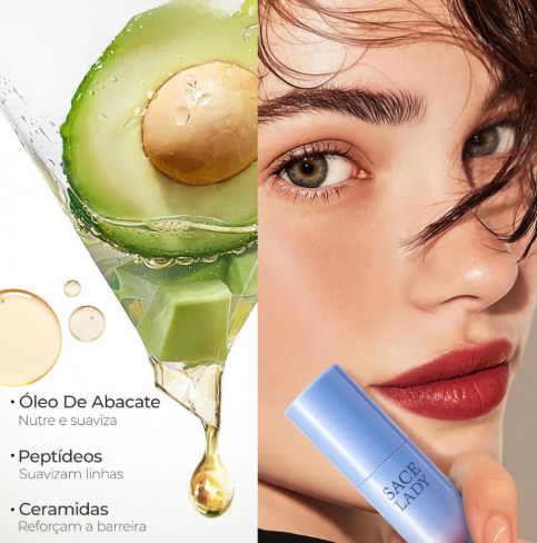 Gloss Labial Brilhante SACE LADY Não Pegajoso 16H Sem Transferência Brilho Vítreo