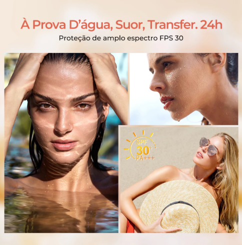 Base Líquida Cushion Corretivo Foundation SACE LADY FPS30 Creme Alta Cobertura Aplicação Fácil