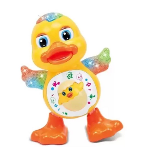Brinquedo Pato Dançante Musical Anda Dança Mexe Com Luz